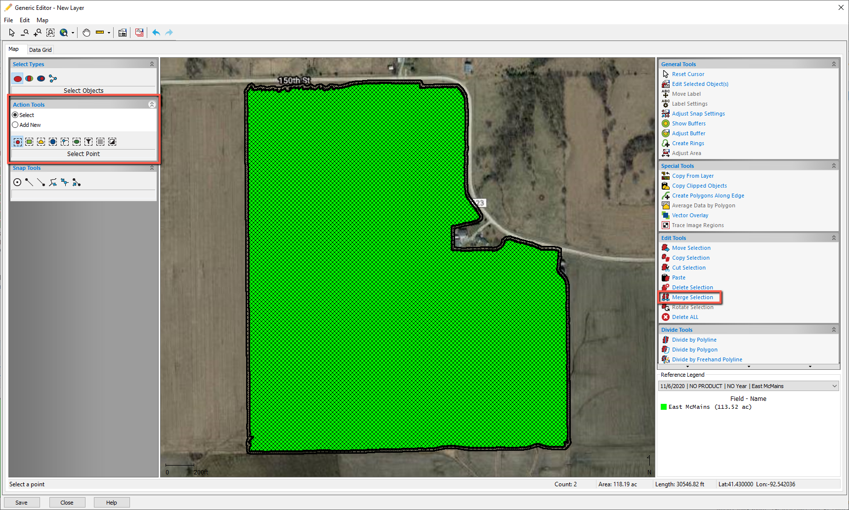 Adding Rings to Existing Boundaries in SMS