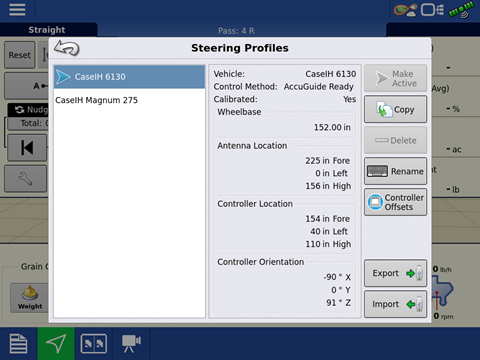 Managing Steering Profiles in the SCM