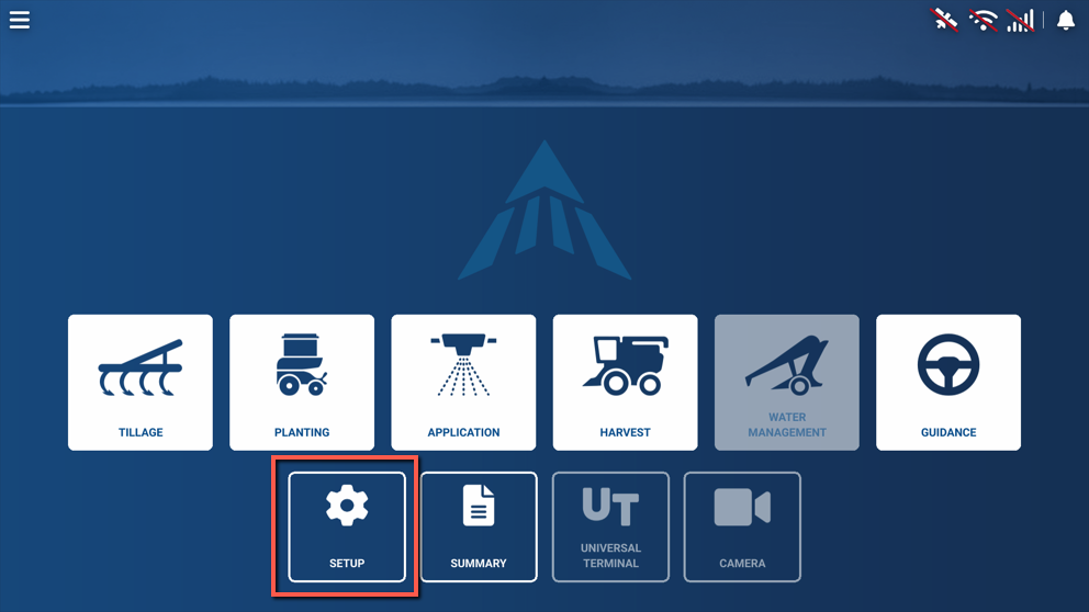 InCommand Go - Configuration Setup Menu