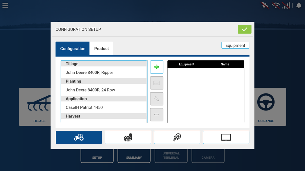 InCommand Go - Configuration Setup Menu